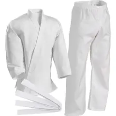 NACIONAL - Karate Gi Uniforme Conjunto Completo Artes Marciales Drill - Blanco