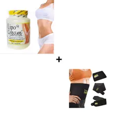 GENERICO - Combo Faja Térmica Sweat Mujer Crema Reductora Lipo Cream