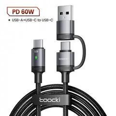 OEM - Cable Usb Tipo C 2en1 - 120cm 60W Carga Rapida y Datos - Toocky