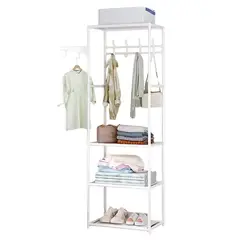 MINARI - Perchero Colgador de Ropa Armario Blanco 51P