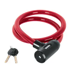 HERMEX - Candado de cable con llave, 20 mm X 1.20 m,