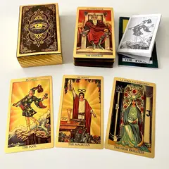 GENERICO - Cartas Del tarot Doradas The Rider Tarot