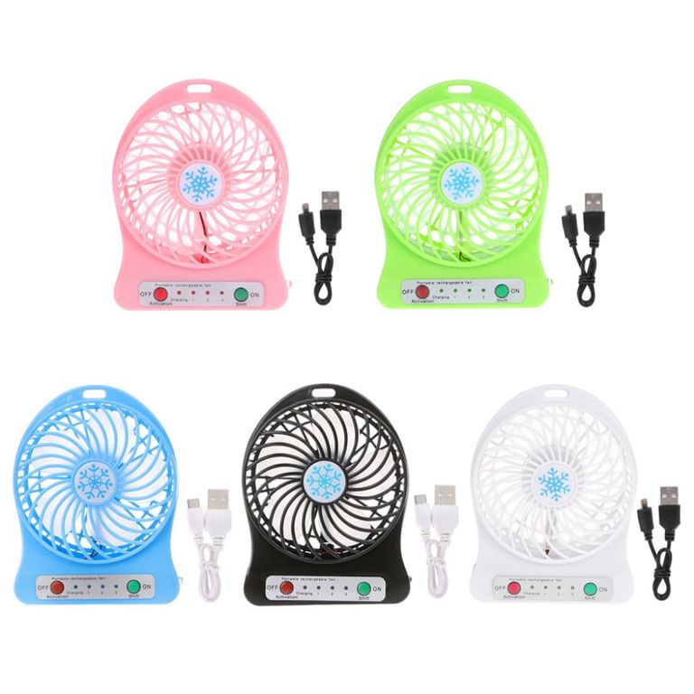 Mini ventilador recargable usb 3 velocidades
