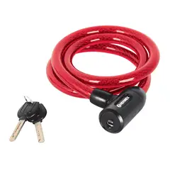 HERMEX - Candado de cable con llave, 15mm X 1.20 m,
