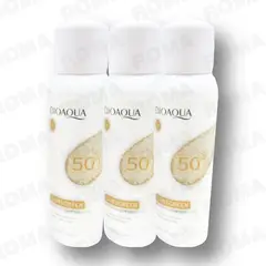BIOAQUA - PACK 3 PROTECTOR SOLAR HIDRATANTE ARROZ EN SPRAY SPF50 450ML