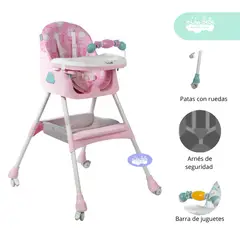 GENERICO - Silla de Comer de bebé modelo Cammy color rosa