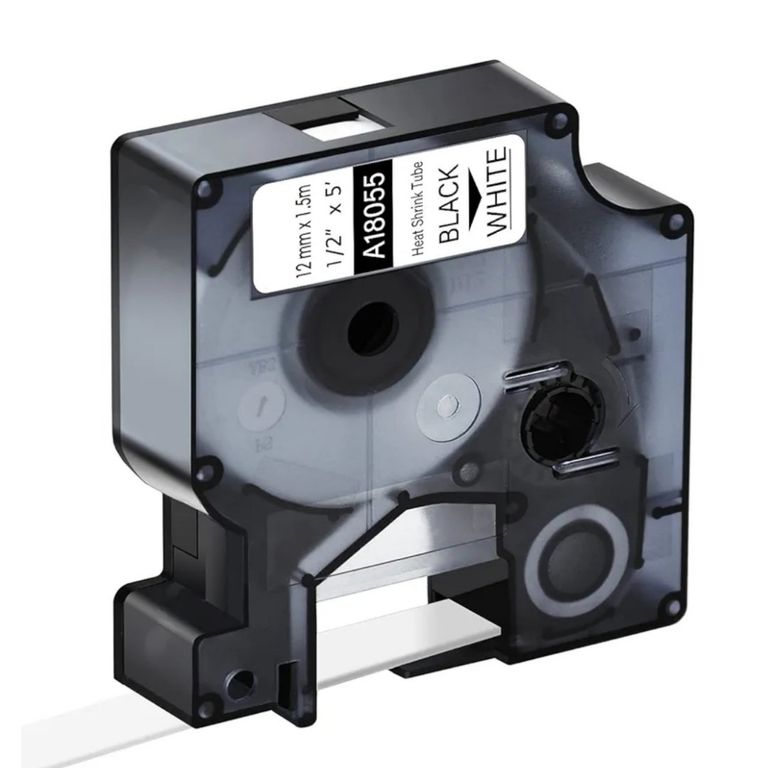 CINTA DYMO COMPATIBLE 18055 12MM LETRA NEGRO SOBRE BLANCO