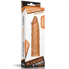 LOVETOY - Funda Pene Alargador 5 cm Engrosador Punta Sólida 19 cm