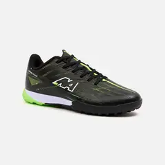 NEW ATHLETIC - Zapatillas Football Dynamic114 Negro Con Verde Neón Juvenil