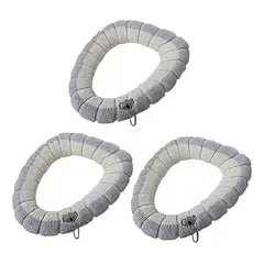 GENERICO - Protector de inodoro Funda de baño Set x3 plomo con beige