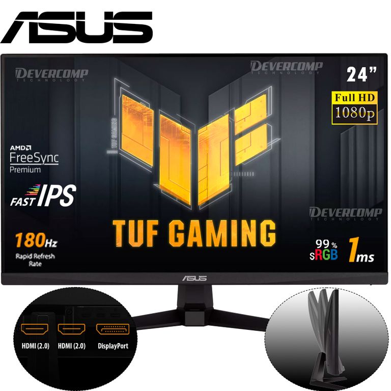 Monitor Tuf Gaming VG249Q3A 24 IPS FHD 180Hz HDMI DP