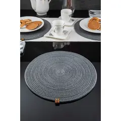 DORELINE - Individual 100% yute punto gris oscuro 31 cm