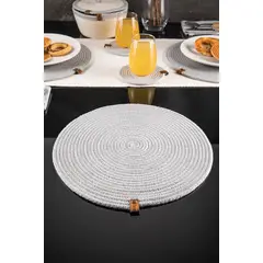 DORELINE - Individual 100% yute punto gris 31 cm