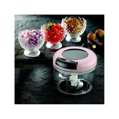 VIP AHMET - Picador procesador manual de alimentos color rosado claro 900 ml