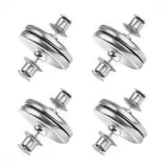 GENERICO - Pack 4 Pares Botones Magnéticos Para Cortinas Metálicos Inoxidable