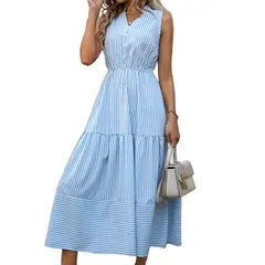 BLWOENS - Vestido casual de para mujeres - Azul