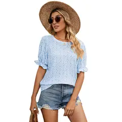 BLWOENS - Polera de manga corta para mujeres - Azul