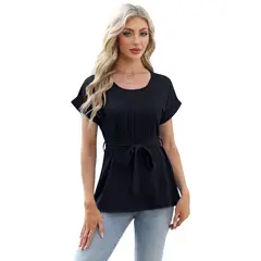 BLWOENS - Polera de manga corta para mujeres - Negro