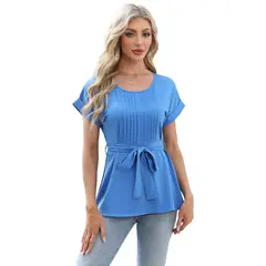 BLWOENS - Polera de manga corta para mujeres - Azul