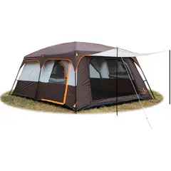 U BUY - Carpa Tienda Campaña Familiar 6-8Personas Impermeable marrón