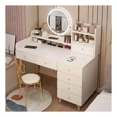 GENERICO - Tocador De Maquillaje Vintage Espejo Sin Luz Para Dormitorio ZZ84