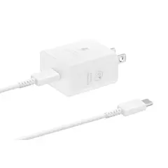 SAMSUNG - Cargador De Carga Rápida 25W Con Cable Blanco