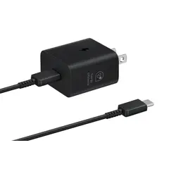 SAMSUNG - Cargador De Carga Rápida 25W Con Cable Negro