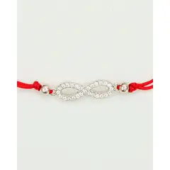 NATHALIE BIRD - PULSERA HILO ROJO INFINITO SILVER