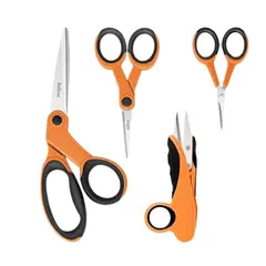 GENERICO - Set de 4 tijeras de costura profesional