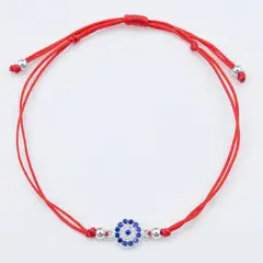 NATHALIE BIRD - PULSERA HILO OJO TURCO SILVER