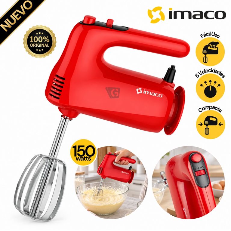 Batidora de Mano 150W 5 Velocidades HM505R Red