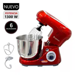 FINEZZA - Batidora Orbital 1300W FZ-6822B 6 Velocidades - Rojo