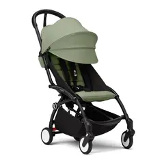 STOKKE - COCHE YOYO³ CHASIS NEGRO TEXTIL OLIVE