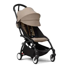 STOKKE - COCHE YOYO³ CHASIS NEGRO TEXTIL TAUPE