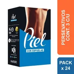 PIEL - Preservativos con Espuelas x 24 und.