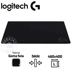 LOGITECH - G740 Alfombrilla de Ratón Grande de Tela Negra