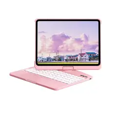 OEM - Magic Keyboard 360° para iPad 102 6ta 7ma 8va y 9na Gen - ROSADO