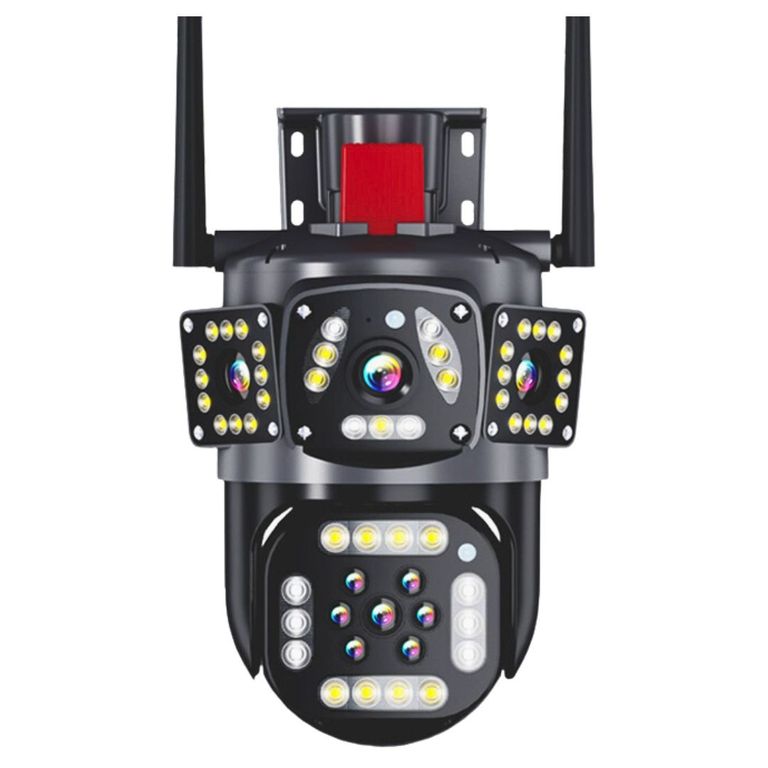 Cámara de Seguridad Wifi Triple Lente Full HD 360º Zoom y Sirena IPC-SY10