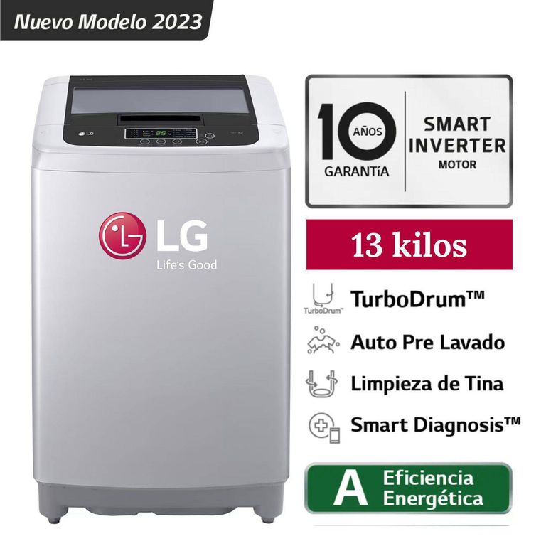 Lavadora 13 kg Smart Motion Inverter Carga Superior WT13DPBK - Gris