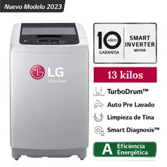 LG - Lavadora WT13DPBK Smart Motion Inverter Carga Superior 13 Kilos