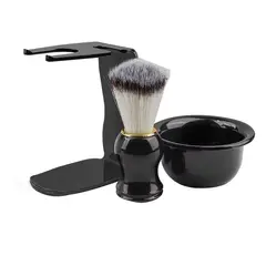 GENERICO - Kit Brocha Mano Tazon y soporte Espuma crema Afeitar Razurar
