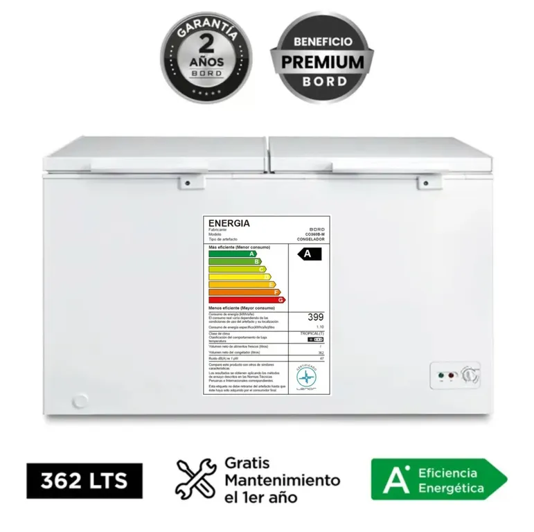 Congelador CO360B-M 362 L 2 Puertas - Blanco