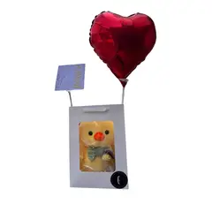 FLORISTERI - Bolsa peluche Te Quiero PATO dalavida con chocolate Ferrero x 3
