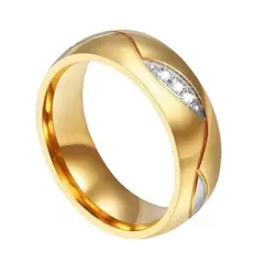 GENIEKA - Anillos de Matrimonio Forever Love Bañado18K San Valentín