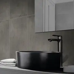 TREBOL - Monomando para Lavatorio en Bronce Cromado Negro Mate