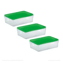 POLINPLAST - Set de 3 Tapers Conservador Freezer N°5 3.55L Hermético