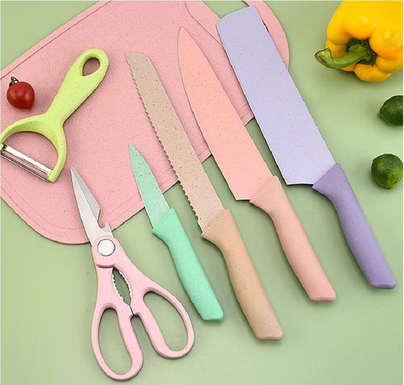 SET CUCHILLOS COCINA PASTEL 6 PIEZAS