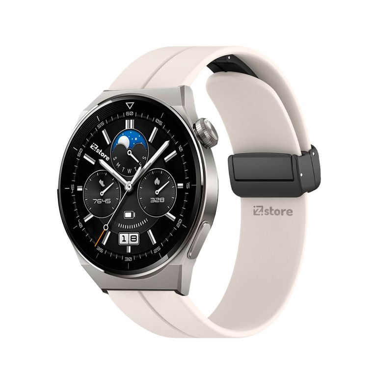Correa Para Huawei Watch GT3 Pro Broche Magnético 43mm Crema
