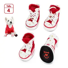 KELLER - Zapatos para Perros Mascotas Antideslizante RJ Talla 4 JJ3