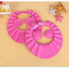 GENERICO - Gorro de baño para bebés Con Protector De Orejas Rosado